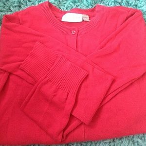 Girls Red Uniform Sweater - Children's Place 7/8